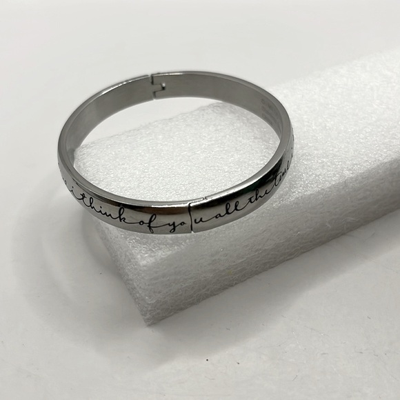 Bracelet VTG HMK LIC  I Think of You All The Time Stainless Steel - Picture 5 of 12